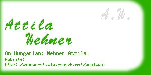 attila wehner business card